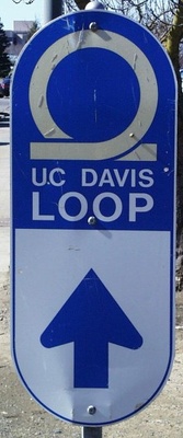 Image of the UC Davis loop signs.