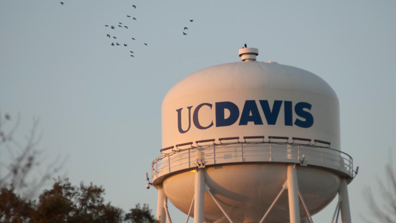 top of the uc davis water tower